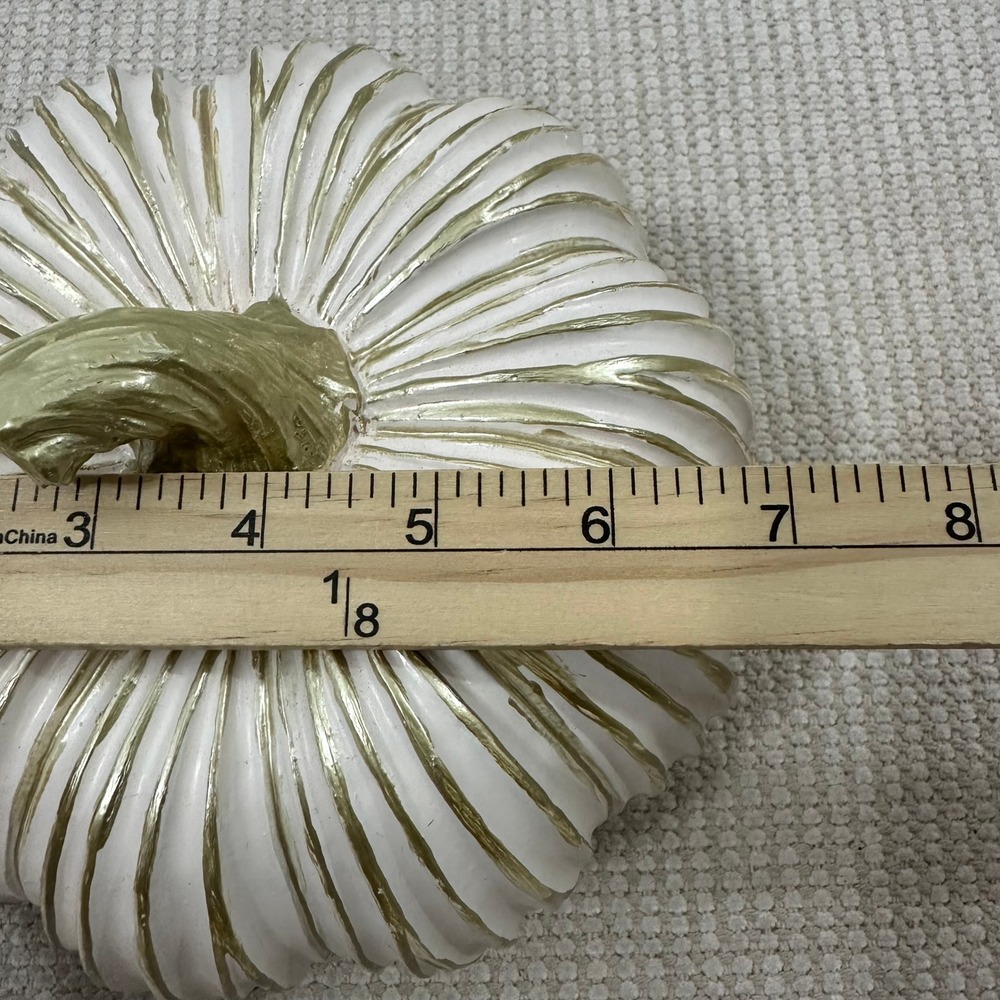 Place & Time White Gold Metallic Ribbed Decorative Pumpkin Fall Decor - Picture 2 of 5